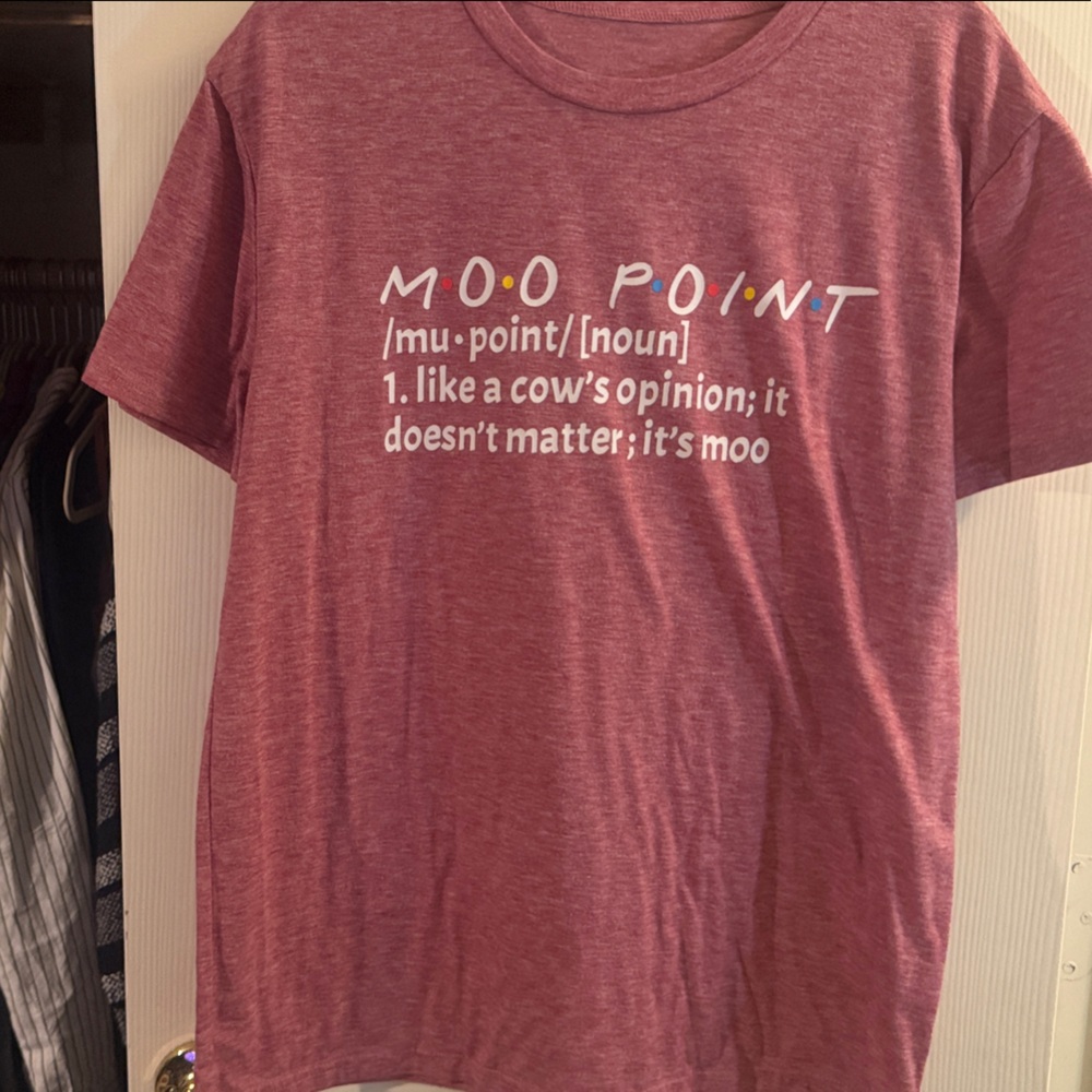 FRIENDS- MOO Point Graphic Tee - Dusty Rose